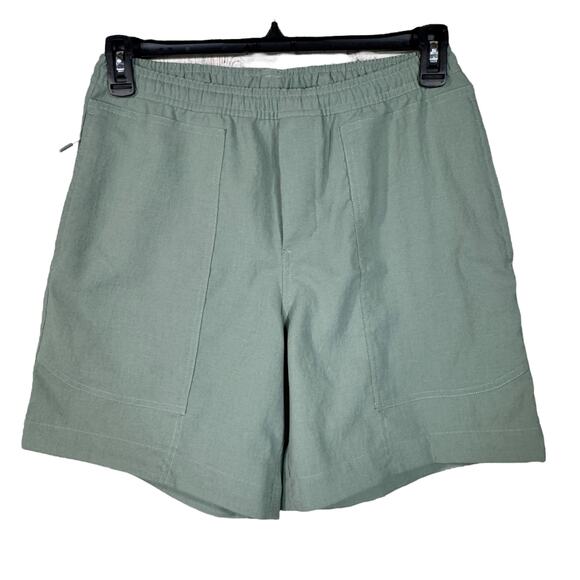 Lululemon Small Relaxed Fit Pull-On 7" Woven Shorts Lightweight Pockets Green